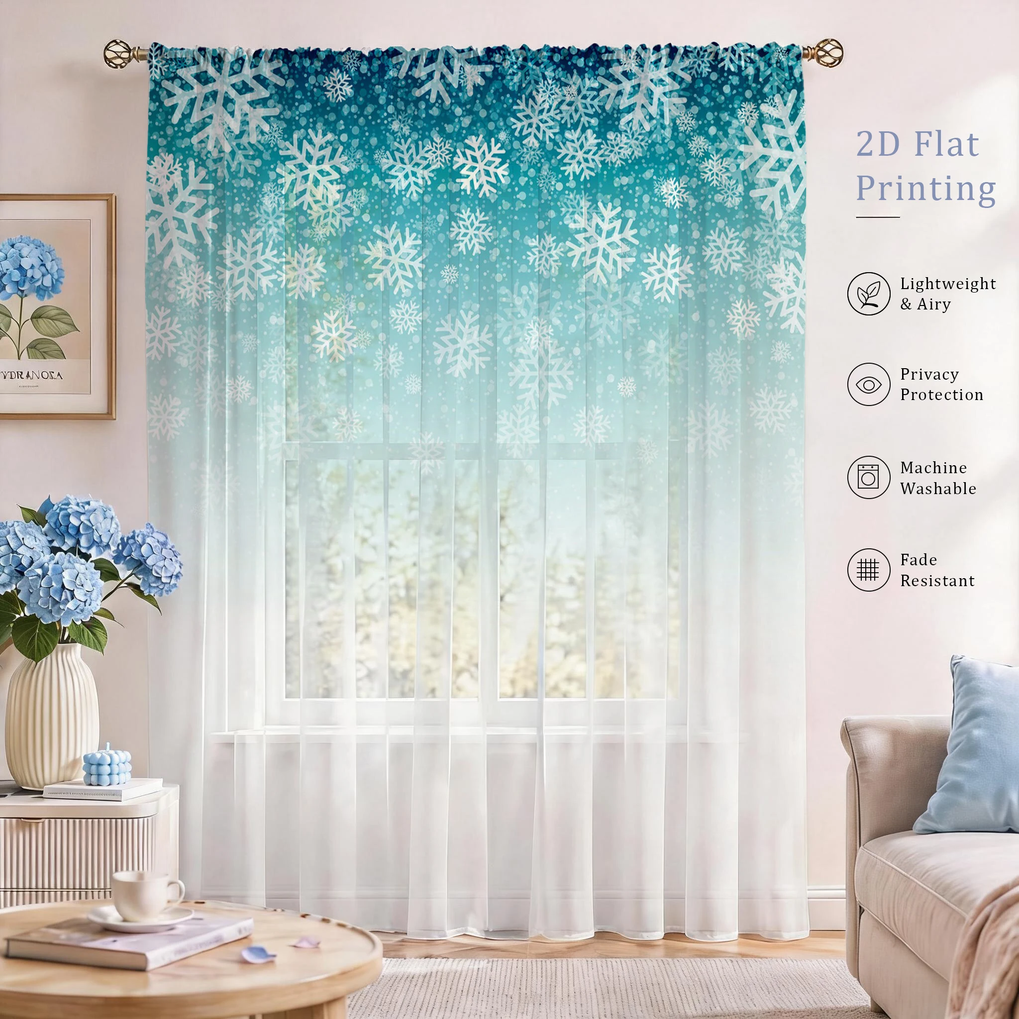 Good Floral & Wedding Decor Supply Photos - Прозрачная штора с цветочным градиентом, высококачественная