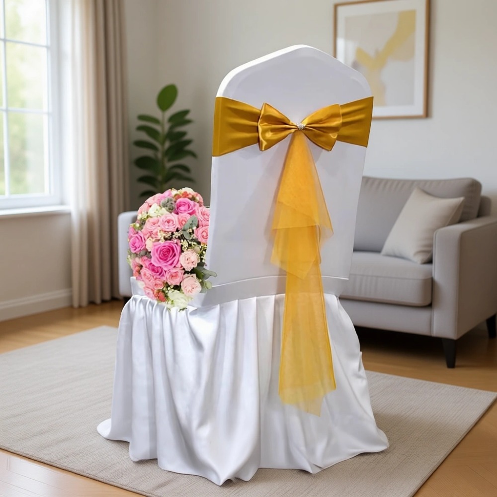 Chair Sash Organza - Классические европейские банты из органзы для