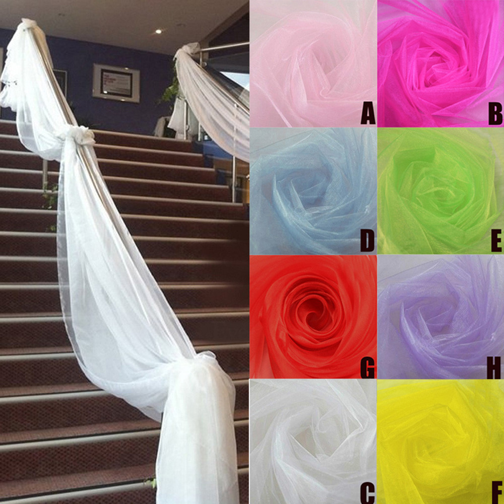 Chair Sash Organza - Свадебное украшение, тюль, рулон, кристалл, органза,