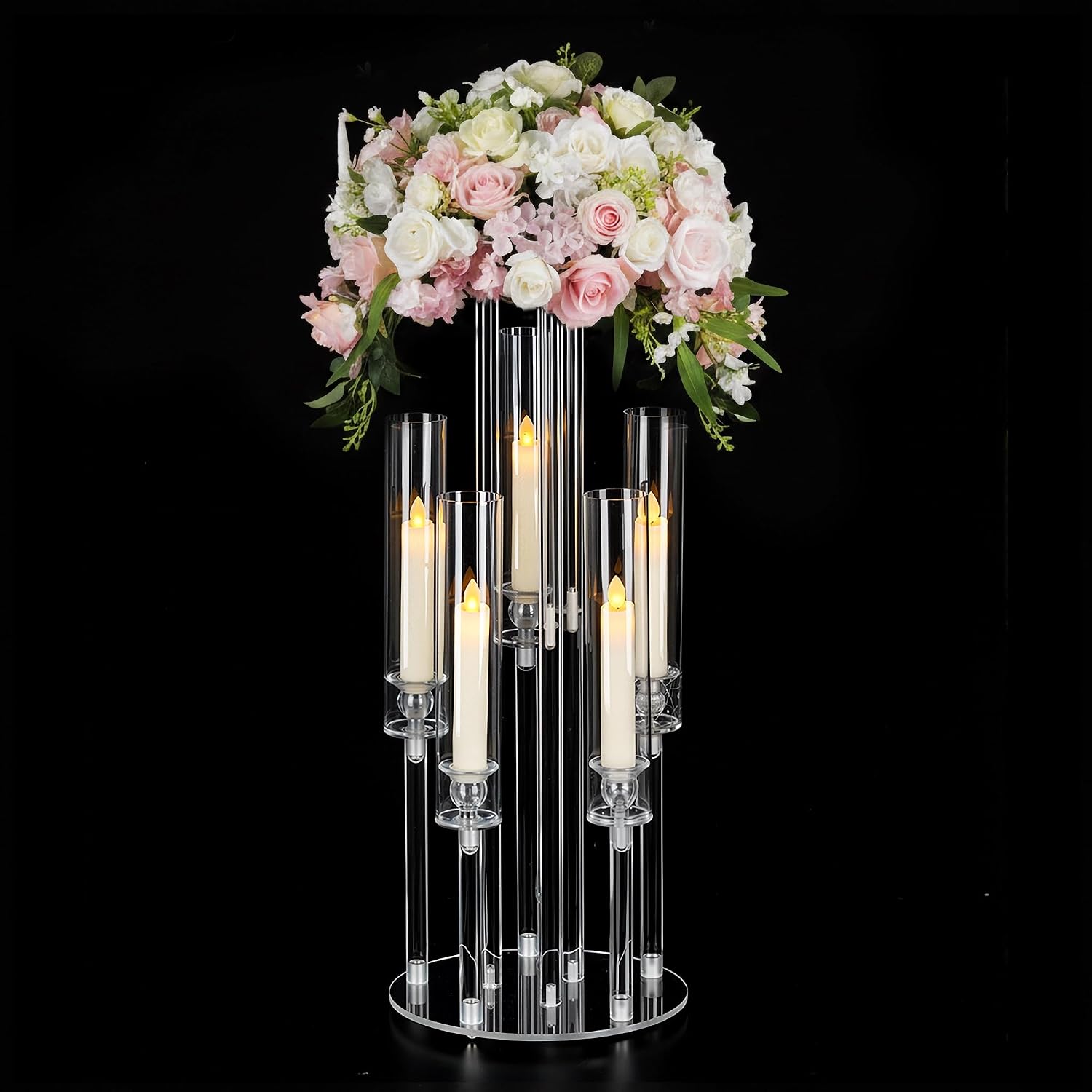 Centerpiece Vase Tall - Прозрачный акриловый канделябр с 5 подставками