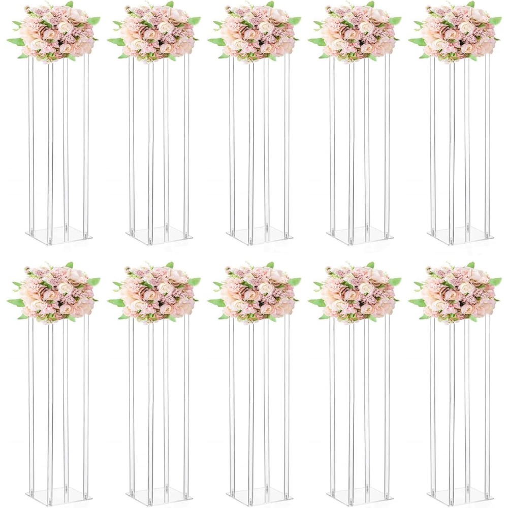 Centerpiece Vase Tall - Прозрачные акриловые прямоугольные вазы из 10
