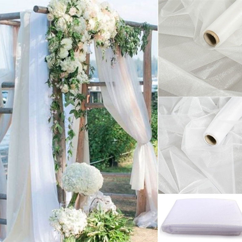 Chair Sash Organza - Прозрачная органза, 5 м/лот, рулон ткани