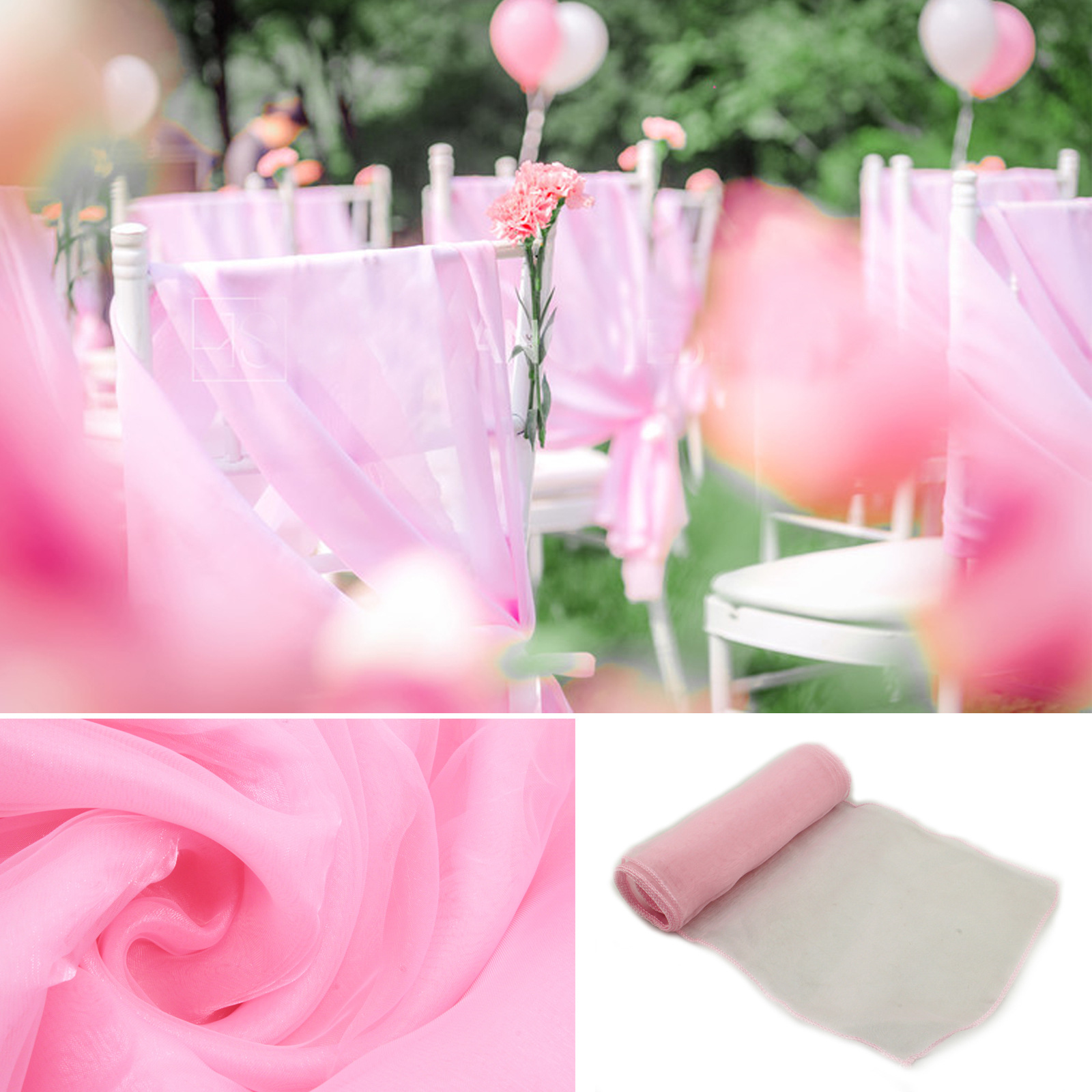 Chair Sash Organza - 1 шт., пояса для стула из