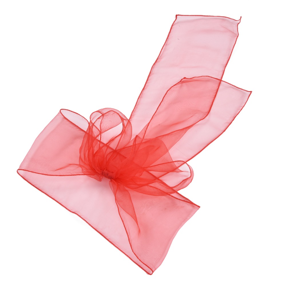 10 шт. синих, красных, желтых, – обзор и цена Chair Sash Organza