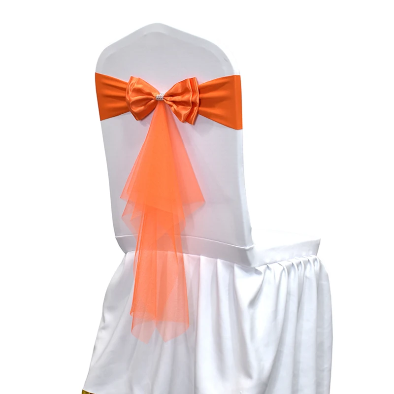 10 50 шт. пояса для стула из с – обзор и цена Chair Sash Organza