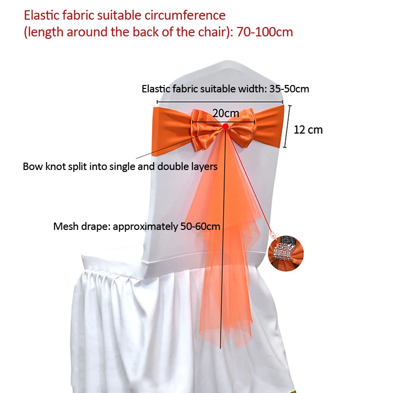 10 50 шт. пояса для стула из с – обзор и цена Chair Sash Organza