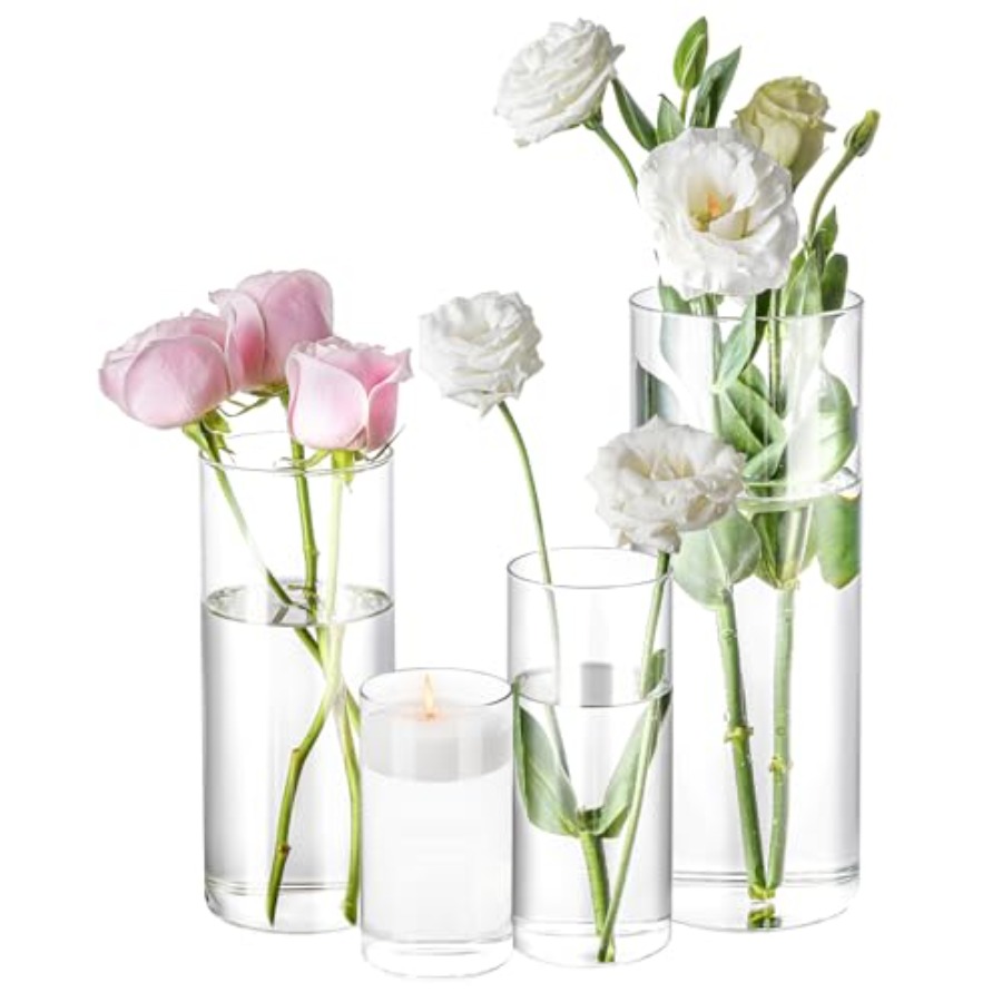 Набор из 4 стеклянных ваз-цили – обзор и цена Centerpiece Vase Tall