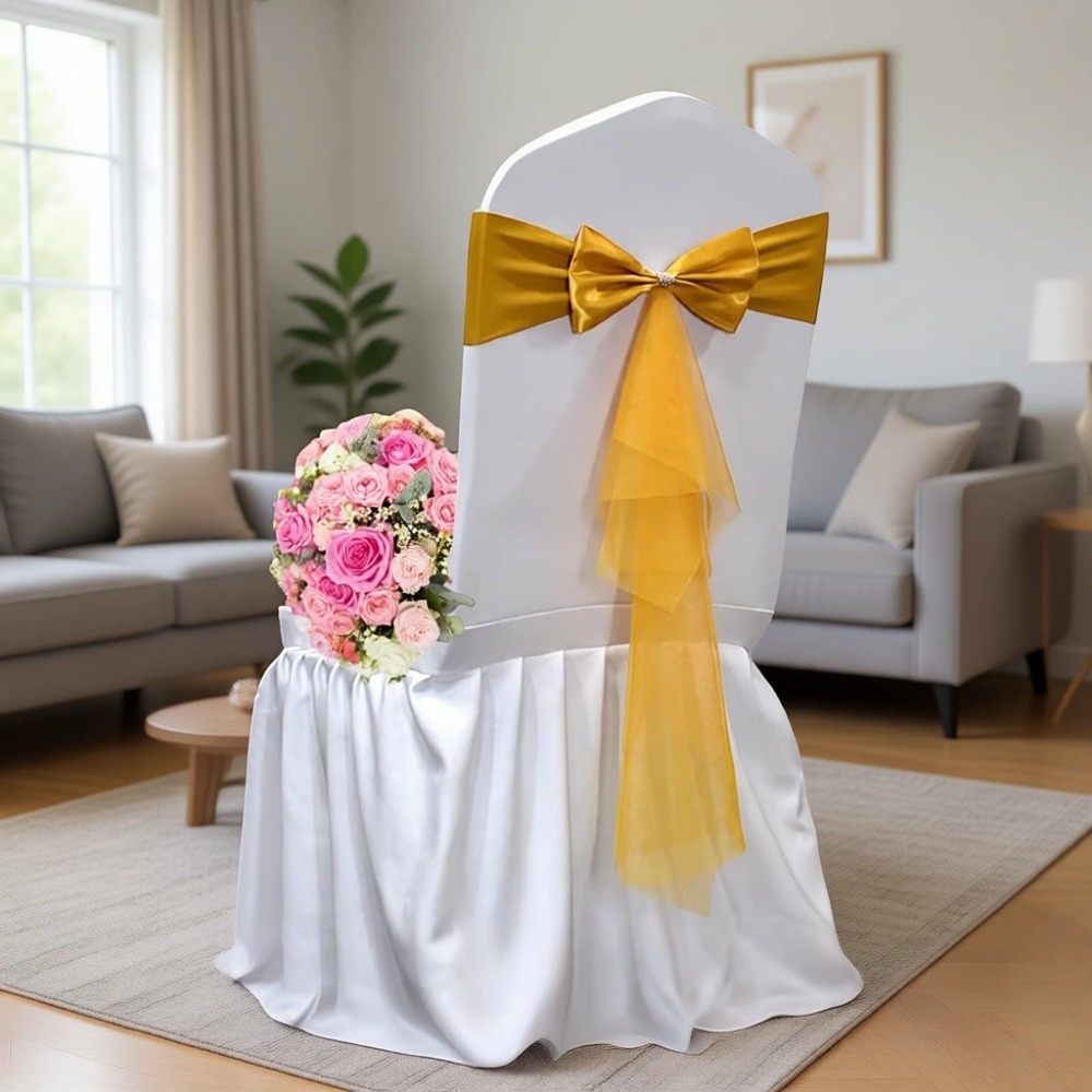 Классические европейские банты – обзор и цена Chair Sash Organza