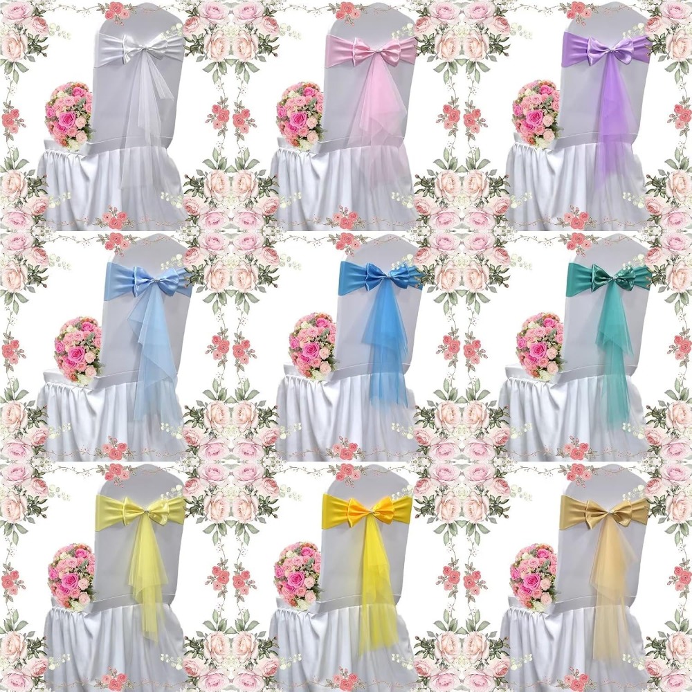Классические европейские банты – обзор и цена Chair Sash Organza