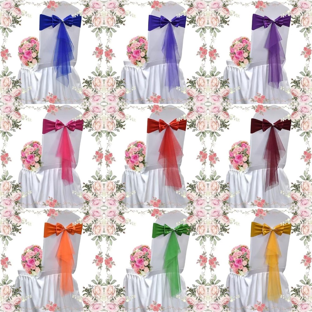 Классические европейские банты – обзор и цена Chair Sash Organza
