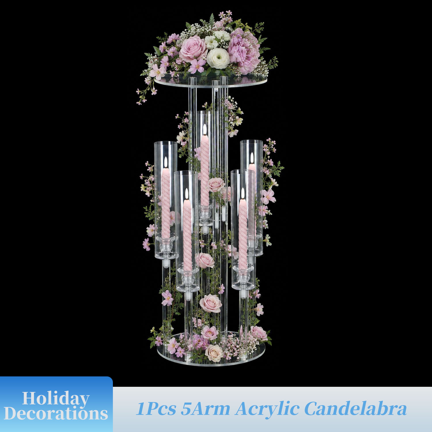 Прозрачный акриловый канделябр – обзор и цена Centerpiece Vase Tall