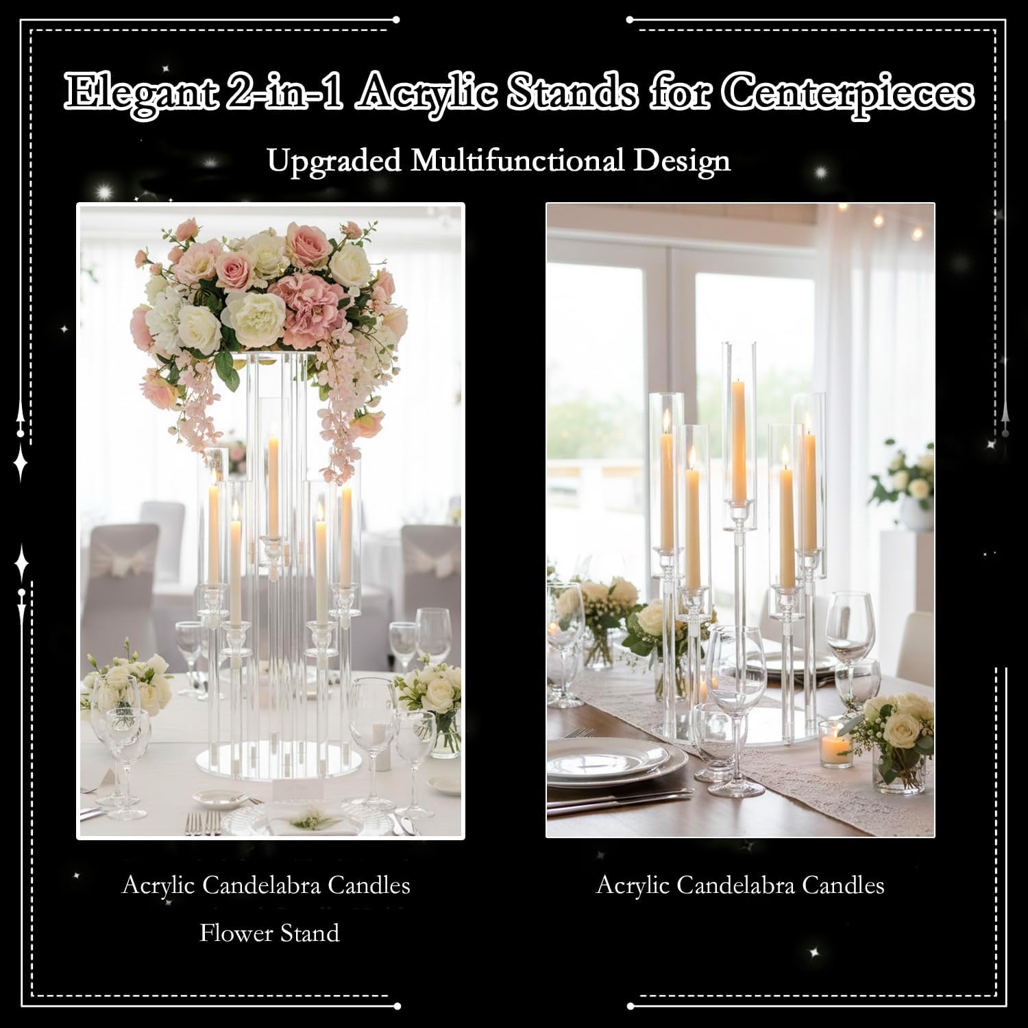Прозрачный акриловый канделябр – обзор и цена Centerpiece Vase Tall