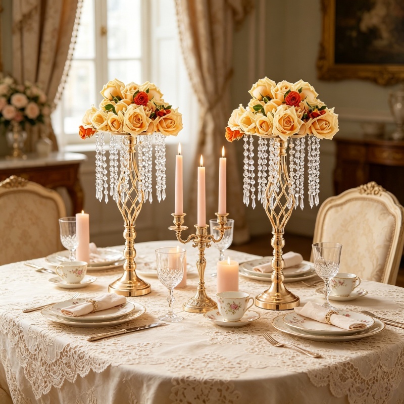 Элегантная высокая золотая хру – обзор и цена Centerpiece Vase Tall