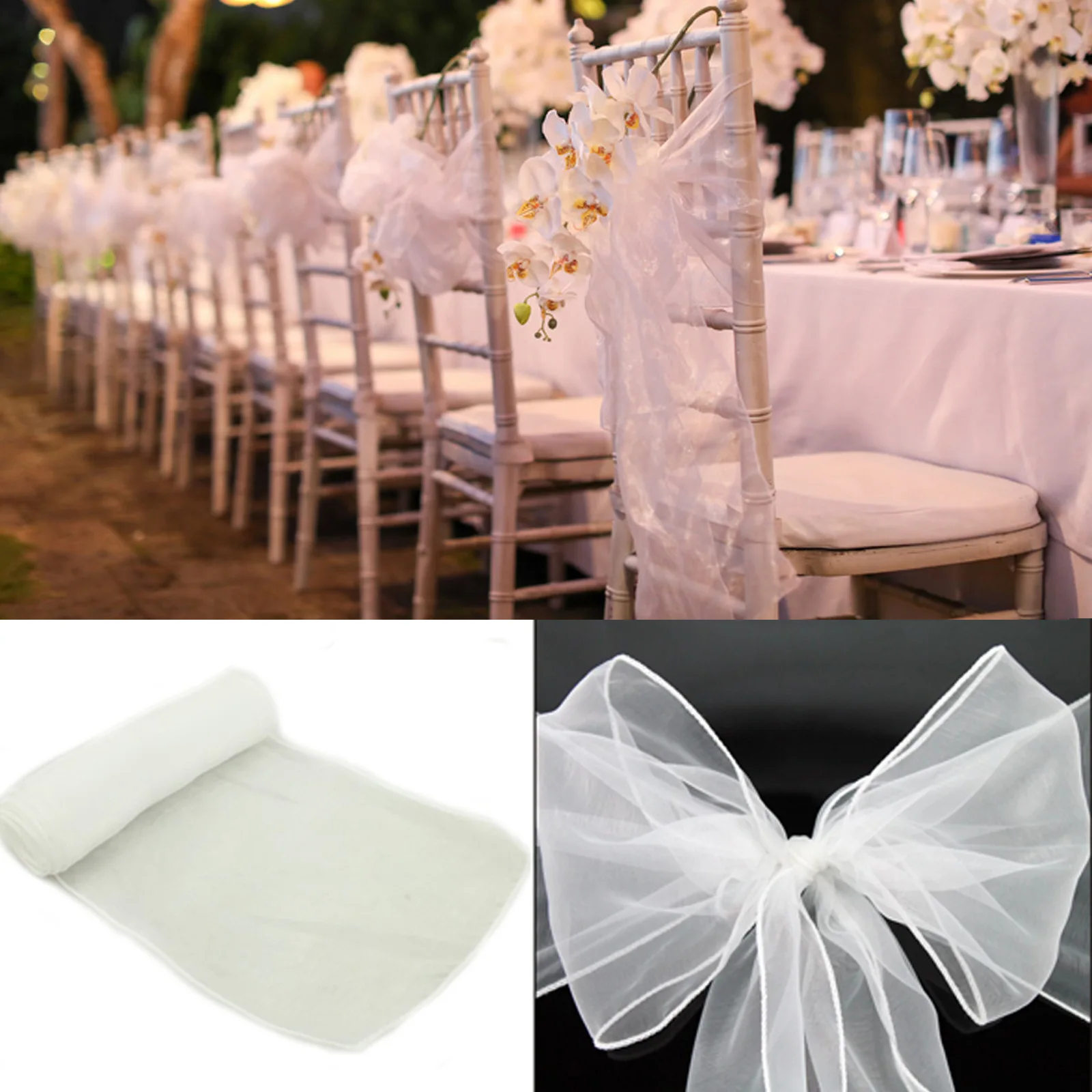 Оптовая продажа, 10/50 упаково – обзор и цена Chair Sash Organza