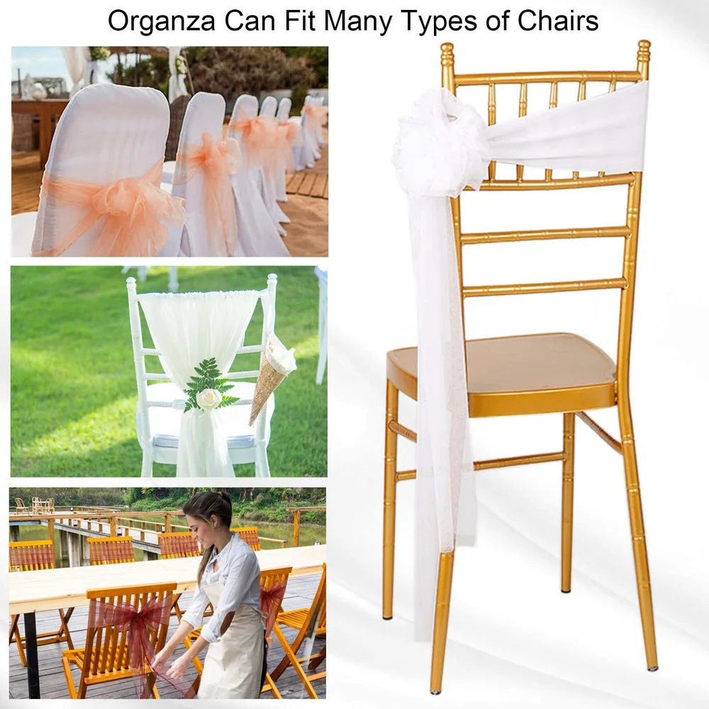 Оптовая продажа, 10/50 упаково – обзор и цена Chair Sash Organza