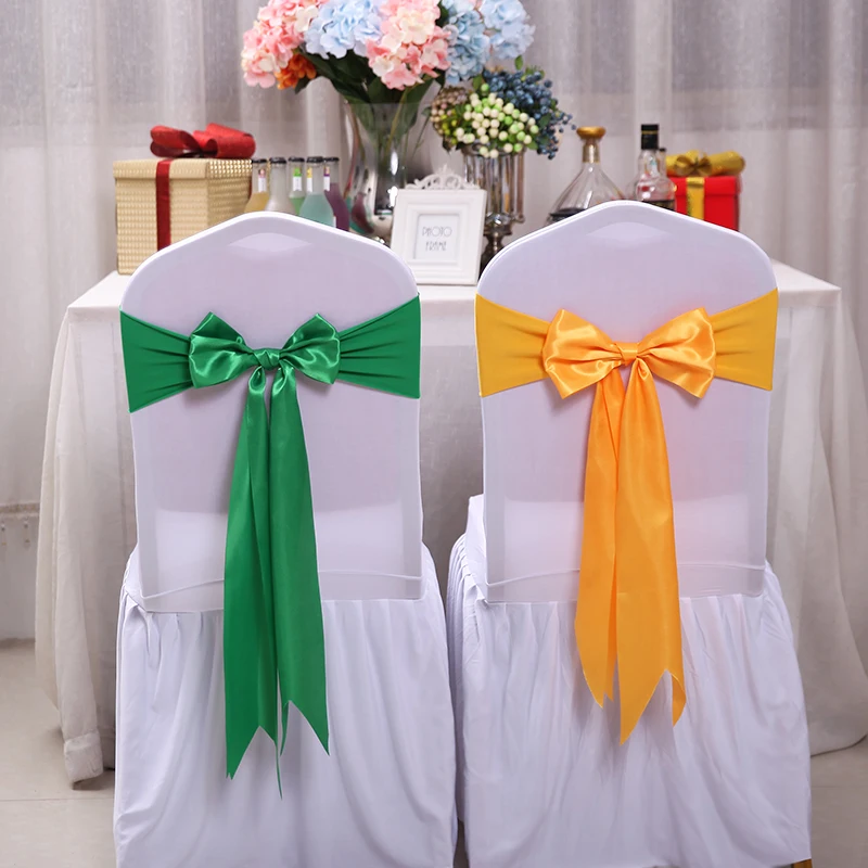 25 шт., атласные ленты из спан – обзор и цена Chair Sash Organza