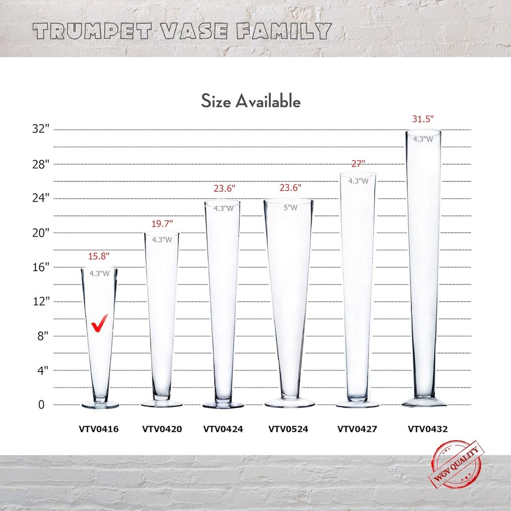 Стеклянная ваза WGV Trumpet оп – обзор и цена Centerpiece Vase Tall